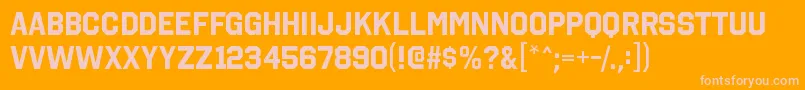 OctincollegergBold Font – Pink Fonts on Orange Background