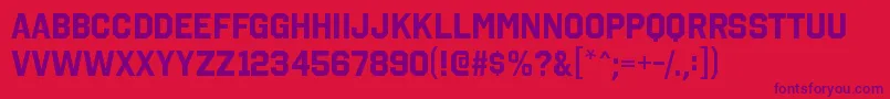 OctincollegergBold Font – Purple Fonts on Red Background