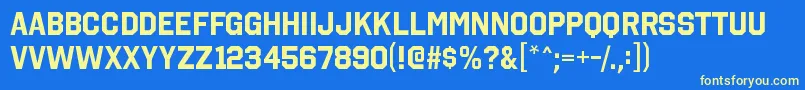 OctincollegergBold Font – Yellow Fonts on Blue Background