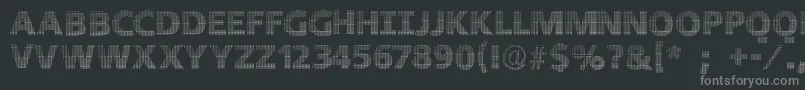 Czcionka Blackwhitegridsb – szare czcionki na czarnym tle
