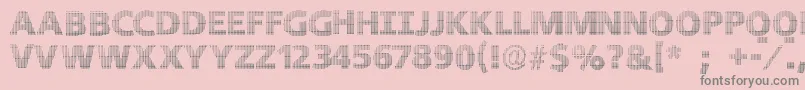 Blackwhitegridsb Font – Gray Fonts on Pink Background