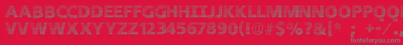 Blackwhitegridsb Font – Gray Fonts on Red Background