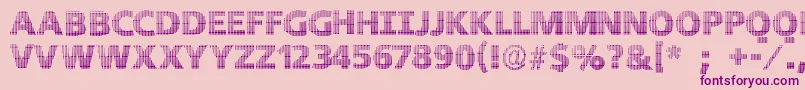 Blackwhitegridsb Font – Purple Fonts on Pink Background