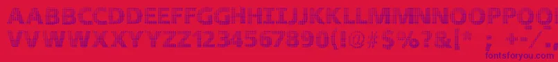 Blackwhitegridsb Font – Purple Fonts on Red Background