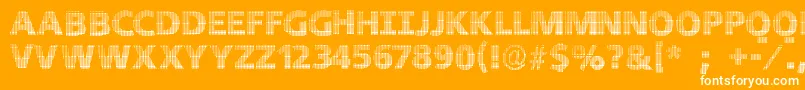 Blackwhitegridsb Font – White Fonts on Orange Background