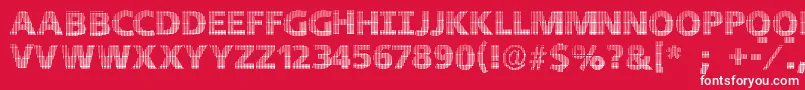 Blackwhitegridsb Font – White Fonts on Red Background