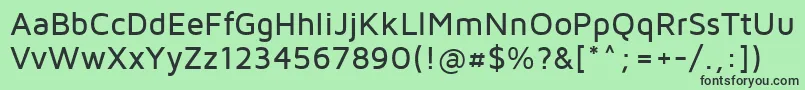 Mavenpro Medium-fontti – mustat fontit vihreällä taustalla