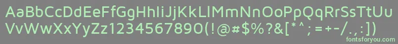 フォントMavenpro Medium – 灰色の背景に緑のフォント