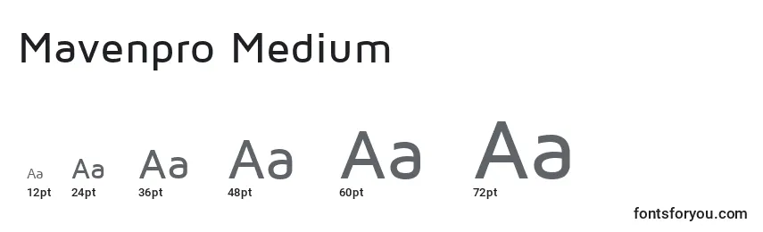 Размеры шрифта Mavenpro Medium