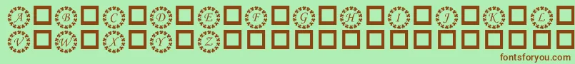 Kr Ring O Shams Font – Brown Fonts on Green Background