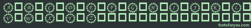 Kr Ring O Shams Font – Green Fonts on Black Background
