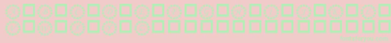 Kr Ring O Shams Font – Green Fonts on Pink Background