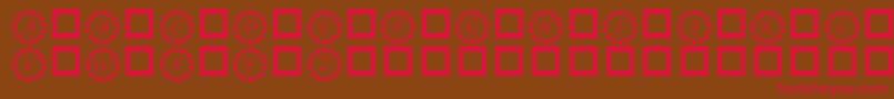 Kr Ring O Shams Font – Red Fonts on Brown Background