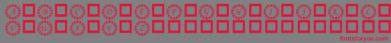 Kr Ring O Shams Font – Red Fonts on Gray Background