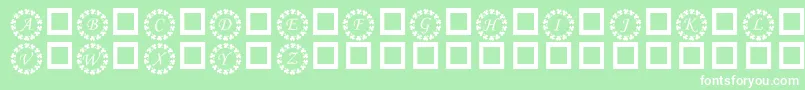 Kr Ring O Shams Font – White Fonts on Green Background