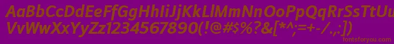 DoradanirgBolditalic Font – Brown Fonts on Purple Background