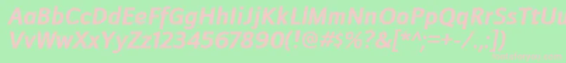 DoradanirgBolditalic Font – Pink Fonts on Green Background