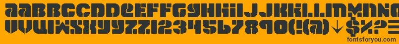Шрифт Spacec5 – чёрные шрифты на оранжевом фоне