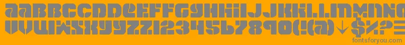 Spacec5 Font – Gray Fonts on Orange Background