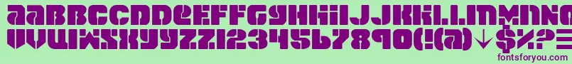 Spacec5 Font – Purple Fonts on Green Background