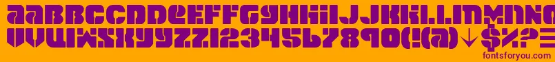 Spacec5 Font – Purple Fonts on Orange Background