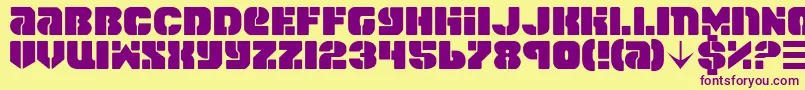 Spacec5 Font – Purple Fonts on Yellow Background