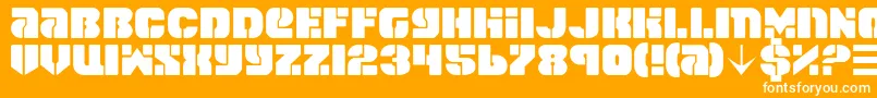 Spacec5 Font – White Fonts on Orange Background