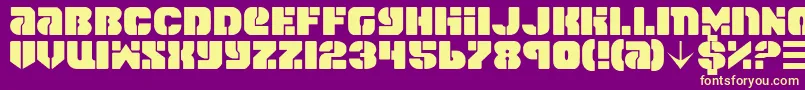 Spacec5 Font – Yellow Fonts on Purple Background