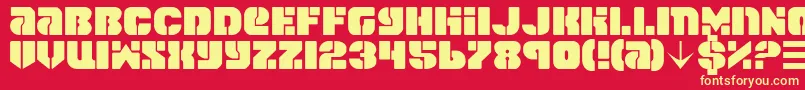 Spacec5 Font – Yellow Fonts on Red Background