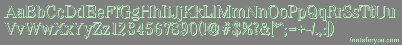 WichitashadowLightRegular Font – Green Fonts on Gray Background