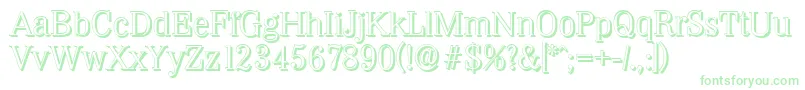 WichitashadowLightRegular Font – Green Fonts on White Background