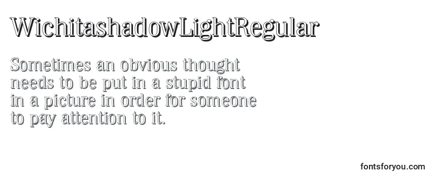 Review of the WichitashadowLightRegular Font