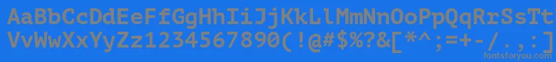 フォントPtMonoBold – 青い背景に灰色の文字