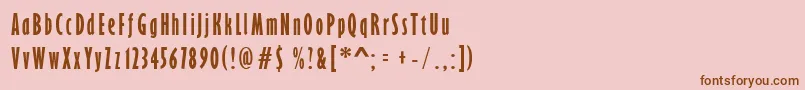 GarrisonExtracond.Sans Font – Brown Fonts on Pink Background