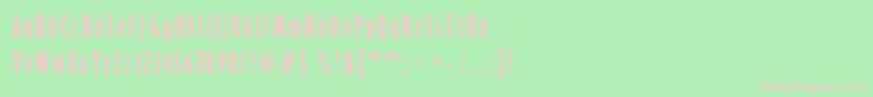 GarrisonExtracond.Sans Font – Pink Fonts on Green Background