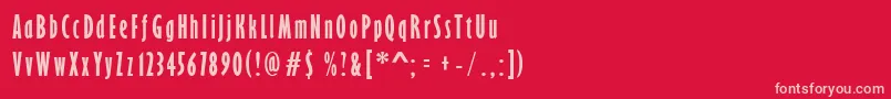 GarrisonExtracond.Sans-Schriftart – Rosa Schriften auf rotem Hintergrund