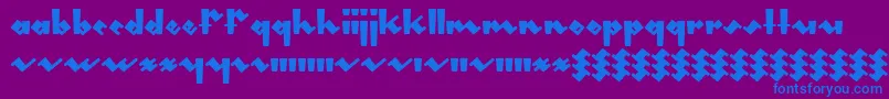 Gleeburger Font – Blue Fonts on Purple Background