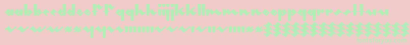 Gleeburger Font – Green Fonts on Pink Background