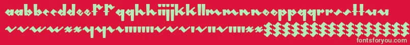 Gleeburger Font – Green Fonts on Red Background