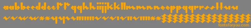 Gleeburger Font – Orange Fonts on Gray Background