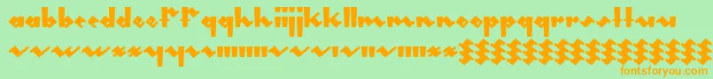 Gleeburger Font – Orange Fonts on Green Background