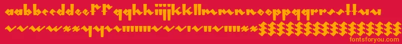 Gleeburger Font – Orange Fonts on Red Background