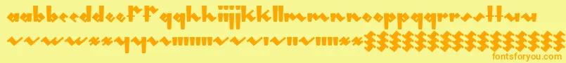 Gleeburger Font – Orange Fonts on Yellow Background