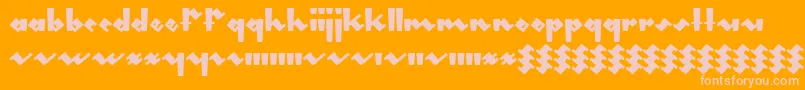 Gleeburger Font – Pink Fonts on Orange Background