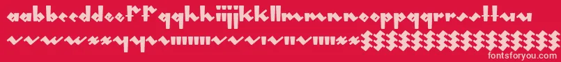 Gleeburger Font – Pink Fonts on Red Background