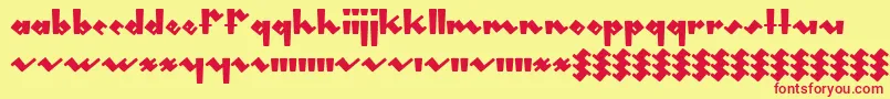 Gleeburger Font – Red Fonts on Yellow Background