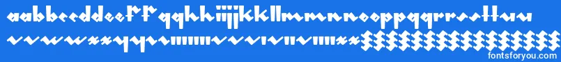 Gleeburger Font – White Fonts on Blue Background