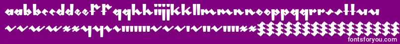 Gleeburger-fontti – valkoiset fontit violetilla taustalla