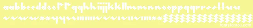 Gleeburger Font – White Fonts on Yellow Background