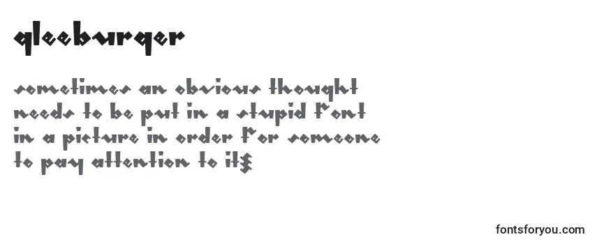 Review of the Gleeburger Font